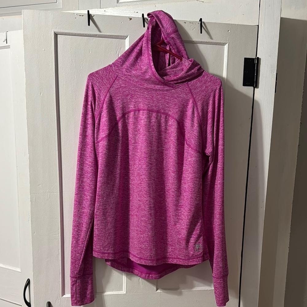 FILA sport pink dry fit hoodie